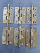 6 fiches à larder charnières goupilles portes fenêtres volets fer ancien 11,6 cm