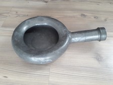 Ancien bassin de malade hôpital en étain J.ROUSSEL old tin accessoire tool outil