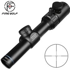 Lunette Viseur Scope Fire Wolf 1-4x20 Lumineuse Vert Rouge Chasse Tir + Colliers