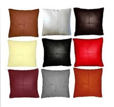 COUSSIN SIMILI CUIR 40x40cm Coloris au choix