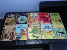 TINTIN LOT DE 10 ALBUMS ANNÉES 50-60 DONT 3 ÉDITIONS ORIGINALES