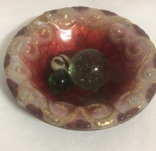 Coupelle vide poche Email émaux de LIMOGES signé  R. BONHOMME Limoges Tentation