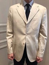*** VESTE HOMME EN COTON BEIGE CLAIR DE FURSAC T. 52 EXCELLENT ETAT ***