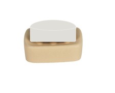 Rétro Beige Porte-Savon Coquille Design-Rétro En Matt Grès Suisse