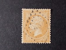 France 1862. Napoléon III empire dentelé n° 21. 10c bistre oblitéré