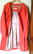 Odd Molly manteau imperméable orange coton doublé dentelle femmeT-2-M-L-40-42-44