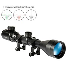 Lunette Viseur Optique RIFLE SCOPE 3-9x40 Lumineuse + Collier Offert Chasse Tir