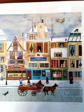 Eugene Valentin ancien tableau Art Naif épreuve d'artiste