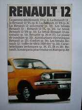 Renault 12 1978 prospectus 