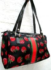 BRACCIALINI Sac à main  toile et similicuir vernis   Authentique  vintage 