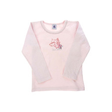 Petit Bateau tee-shirt rose manches longues  fille 5 ans