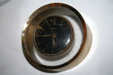 réveil de bureau ancien SOLO années 50-60 moderniste stremline laiton verre