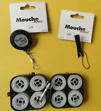 Pêche mouche - Pack pratique - coupe-fil, bouton de service, boîte Nylons