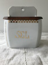 ancienne boite à sel Pot à sel en faïence