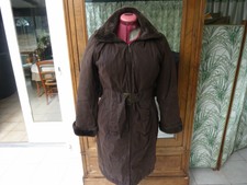 parka  femme , CAMAÏEU     , T -38,   MARRON , matelassée  , polyester , capuche