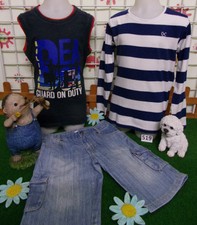 vêtements garçon 8 ans,débardeur,bermuda jean,sweat ORCHESTRA