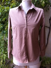 Chemise Autre Ton T 40  coton marron/ Camel Cintrée  BE