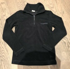 *** PULL EN POLAIRE A COL ZIPPÉ NOIR CAMPRI ENFANT T. 7/8 ANS *** 