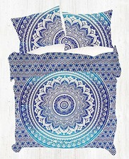 Cachemire Mandala Housse de Couette Avec Coussin Lit Lin Set Toutes Tailles