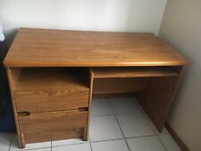 Bureau d'Ordinateur en Bois - Beige
