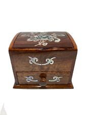 Handmade Rosewood rectangulaire bijou Boîte avec dessiner & couvercle à charnière 11x10x8cm