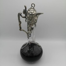 Rare WMF Art Nouveau Vin Carafe Avec Canard Évier