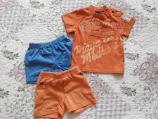 Tee shirt neuf orange Jean Bourget gpe Ikks 6 mois short Dpam Absorba bleu TBE