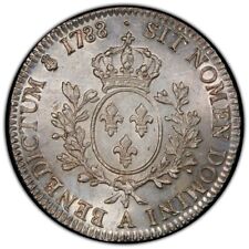 Louis XVI Ecu aux branches d'olivier 1788 Paris Fleur de coin Brillant de frappe