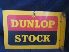 Original DUNLOP STOCK Pneu Recto-Verso Faire de la Publicité Porcelaine Émail