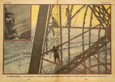 PARIS " ECLAIRAGE TOUR EIFFEL / EIFFEL TOWER " ILLUSTRATION DAMBLANS 1933