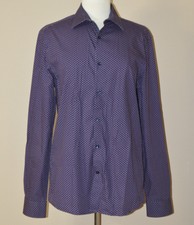 Chemise homme bleu marine & petits motifs BRICE Taille M