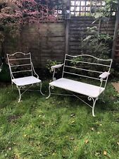 Vintage Mid Century jardin terrasse sièges. Deux places plus un seul.