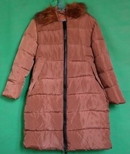 MANTEAU DOUDOUNE MARRON NOISETTE FEMME TAILLE 42 AVEC CAPUCHE