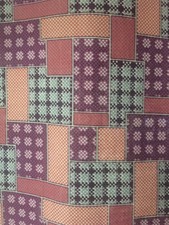 Vintage Violet Rose patchwork en coton imprimé tissu matériau 93 cm x 195 cm à coudre