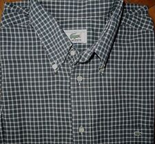 Chemise manches longues LACOSTE 42 carreaux vert blanc XL