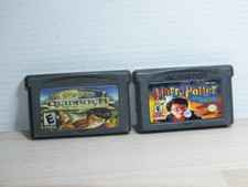Lot 2 Jeu game boy advance GBA  HARRY POTTER coupe monde de quidditch + chambre