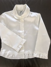 CHEMISIER SATIN BLANC FILLE - 5 ANS - Idéal Cérémonie Réveillon Fêtes-État Neuf