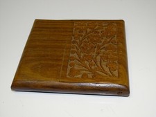ANCIENNE BOITE CIGARETTES FANTAISIE BOIS Sculpté Fleurs collection déco vitrine