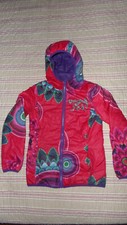 MANTEAU VESTE REVERSIBLE  DESIGUAL ROSE VIOLET  Fille 11 /  12 ans 150 cm - BE