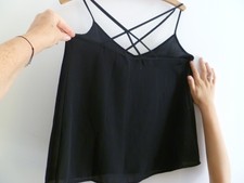 Haut été noir leger Hollister taille S femme 