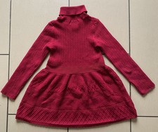 Filles lulurain Cable Knit Robe Rouge. 5-6 ans