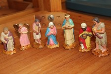LOT SANTONS ANCIENS Terre Cuite VIERGE ROIS MAGES 