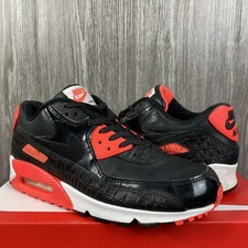 Vintage 2015 Nike Air Max 90 Noir Croco infrarouge UK8 EU42.5 anniversaire Crocodile 1