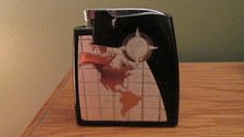 VINTAGE REMEMBRANCE TABLE TOP WORLD MAP CIGARETTE LIGHTER