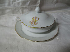 BOL A SOUPE MONOGRAMME  HAVILAND  PORCELAINE LIMOGES 