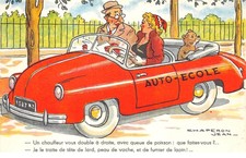 Fantaisie - n°76315 - Jean Chaperon - Femme conduisant une auto-école - Un chau