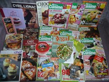 Lot 28 Livres / magazines recettes cuisine divers ( maxi cuisine,lignac, régal