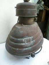 Ancienne tête lampadaire d'extérieur éclairage public lampe ancienne 1950 cuivre