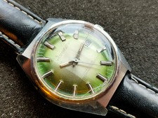 Montre vintage mécanique homme PIROFA acier date MHS P75A - bracelet cuir