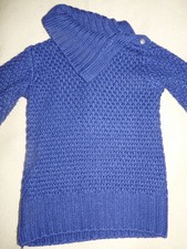 Pull violet col montant boutons métalliques "Tout compte fait" fille 4 ans BE